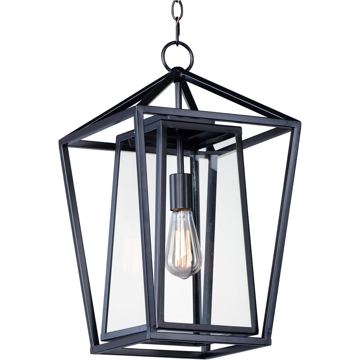 Artisan 1 Light 12 inch Black Outdoor Hanging Lantern