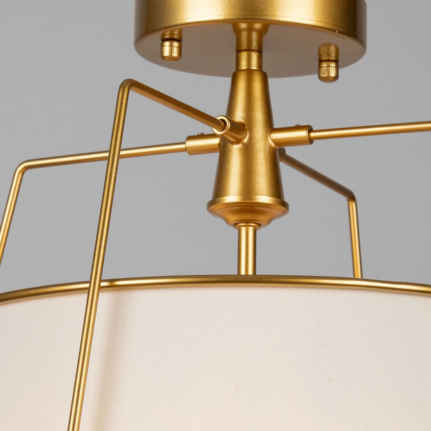 Pullman LED 17 inch Brass Semi-Flush Mount Ceiling Light