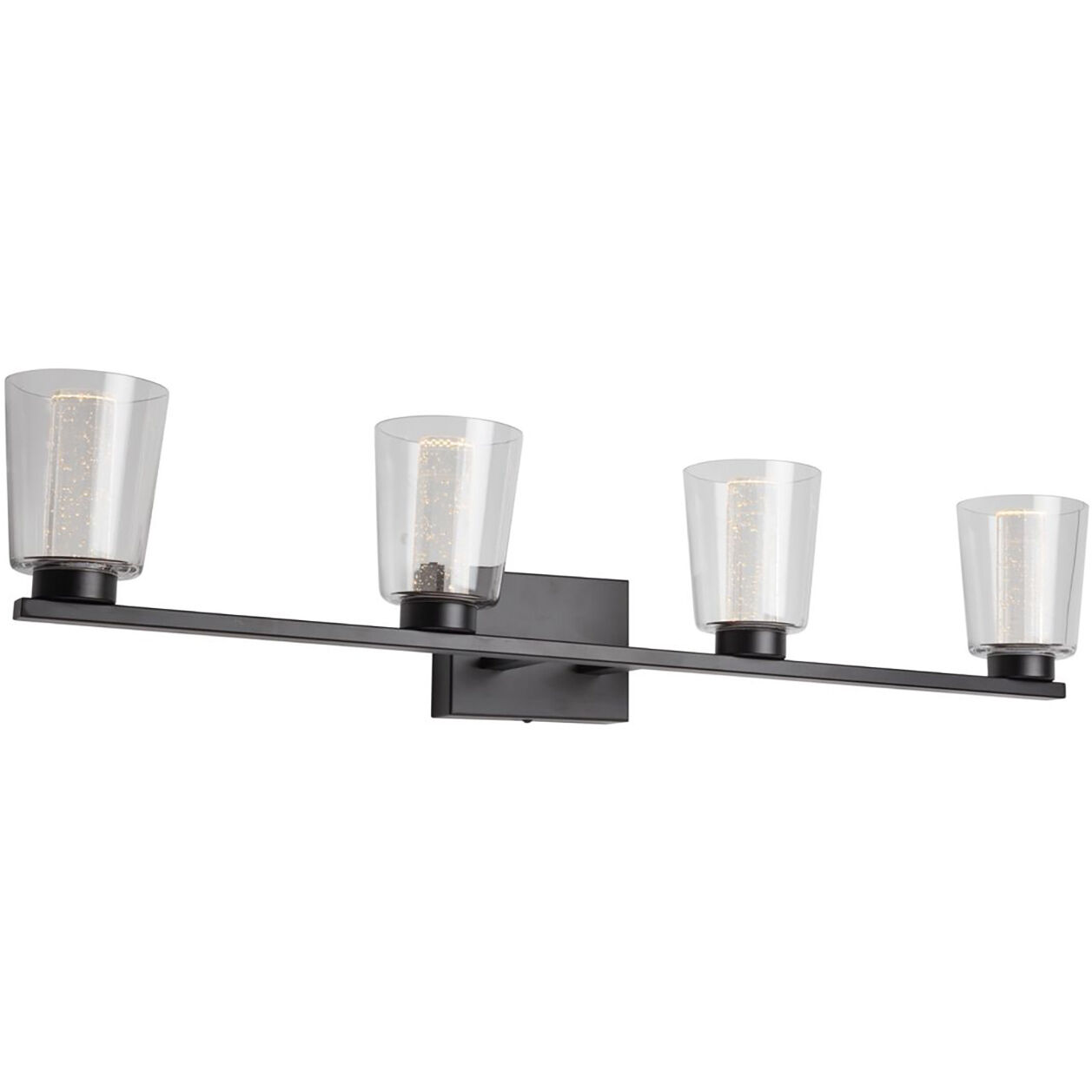 Dalton LED 33.25 inch Black Bathroom Vanity Wall Light