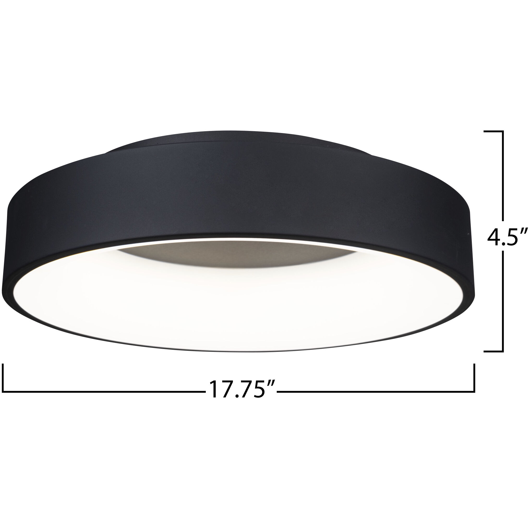 Lazio LED 17.75 inch Black Flush Mount Ceiling Light