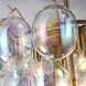 Globo LED 25 inch Brass Chandelier Ceiling Light in Iridescent