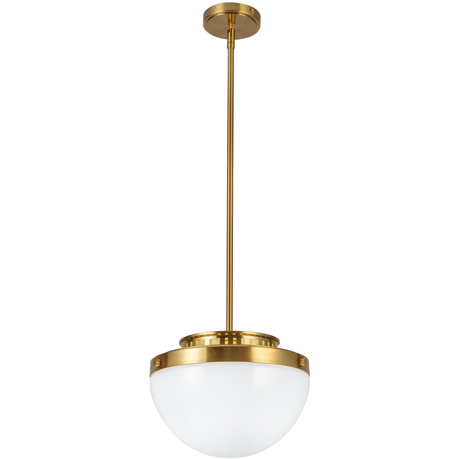 Dahlia 1 Light 12 inch Brushed Brass Pendant Ceiling Light
