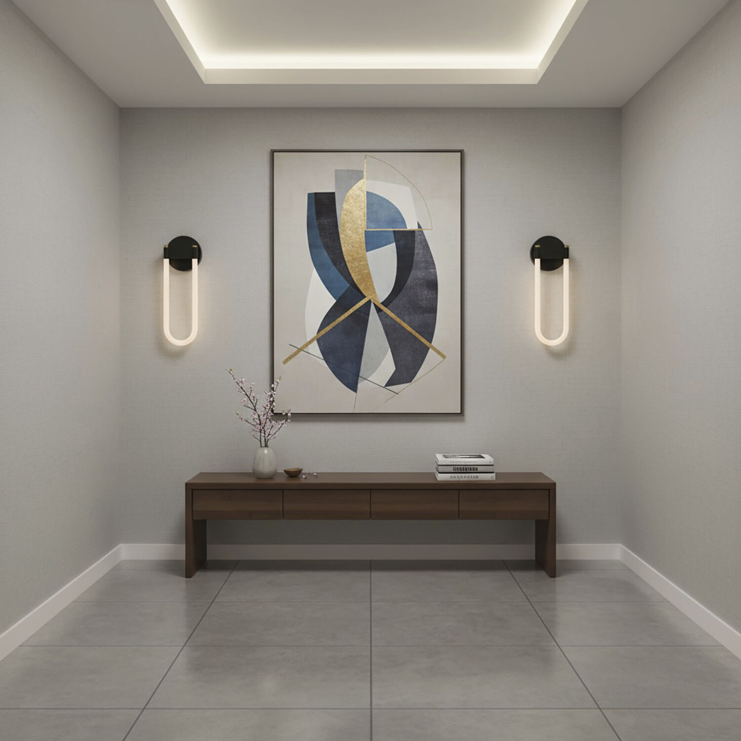 Cascata LED 6.75 inch Black and Brushed Brass Wall Sconce Wall Light