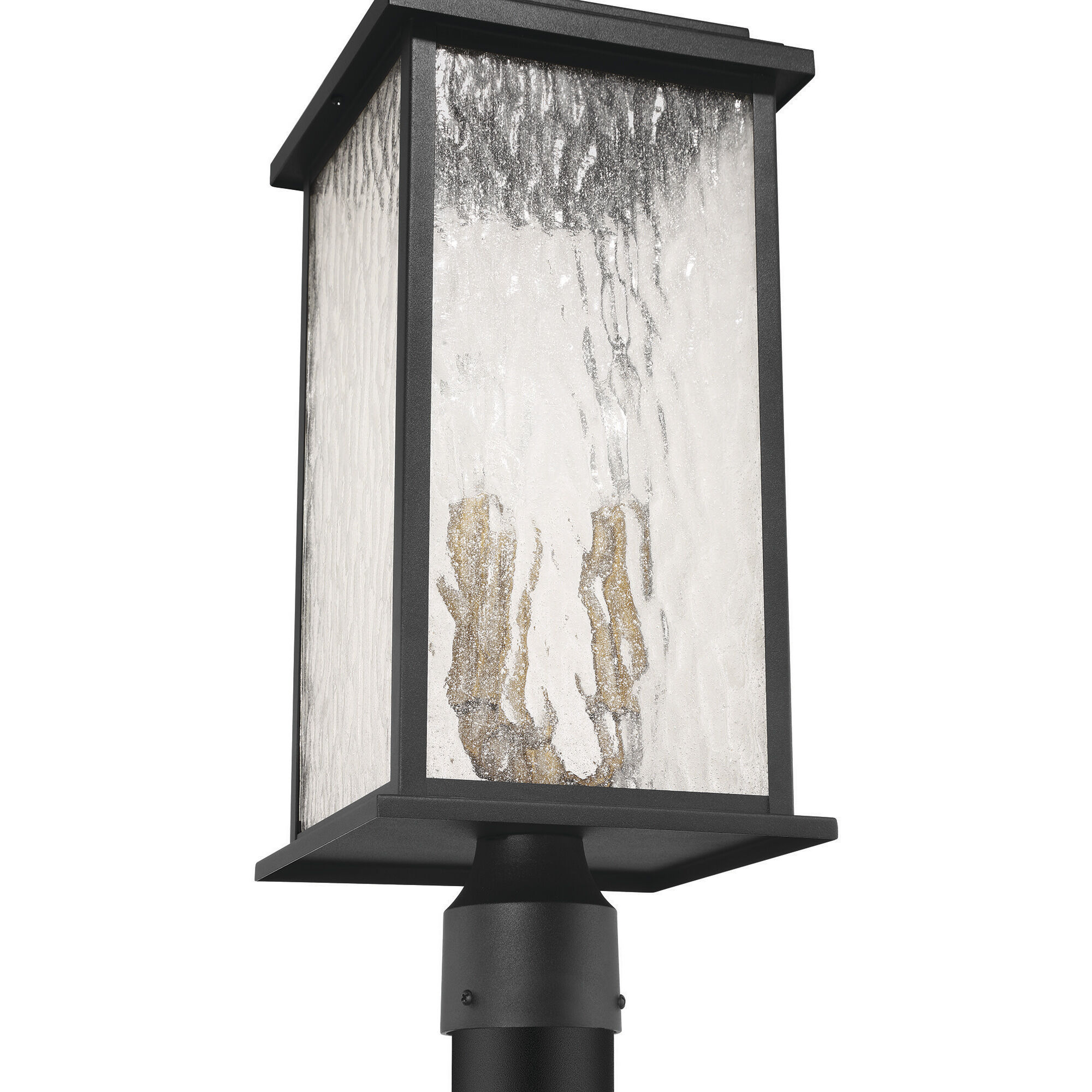 Estate 3 Light 20 inch Black and Brass Outdoor Post Light