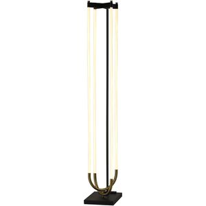 Cascata 64.96 inch 72 watt Black and Brushed Brass Floor Lamp Portable Light