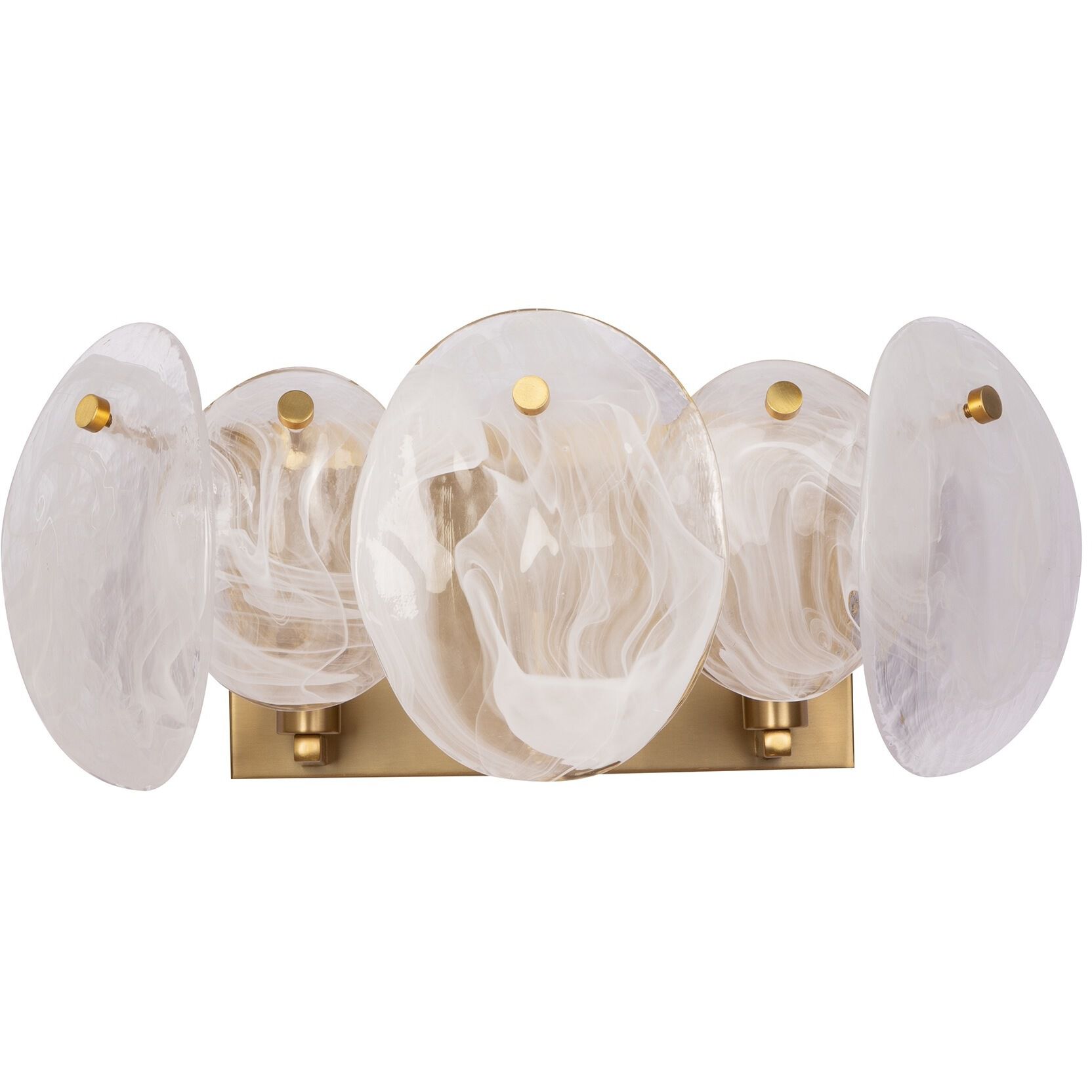 Lily 3 Light 18.38 inch Brushed Brass Bathroom Vanity Wall Light