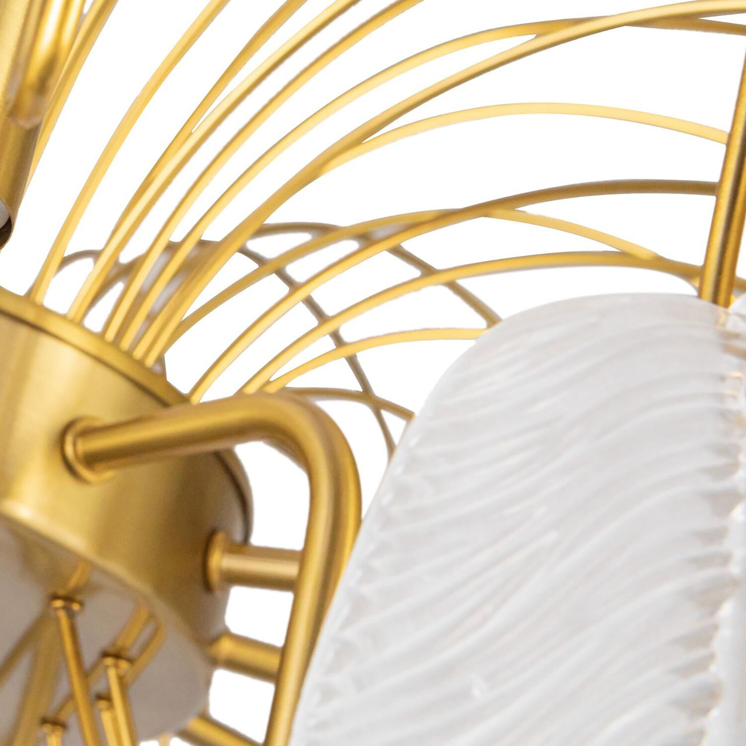 Alessia 19 Light 28.4 inch Brushed Brass and White Chandelier Ceiling Light