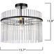 Ava 1 Light 15.7 inch Black Semi Flush Mount Ceiling Light