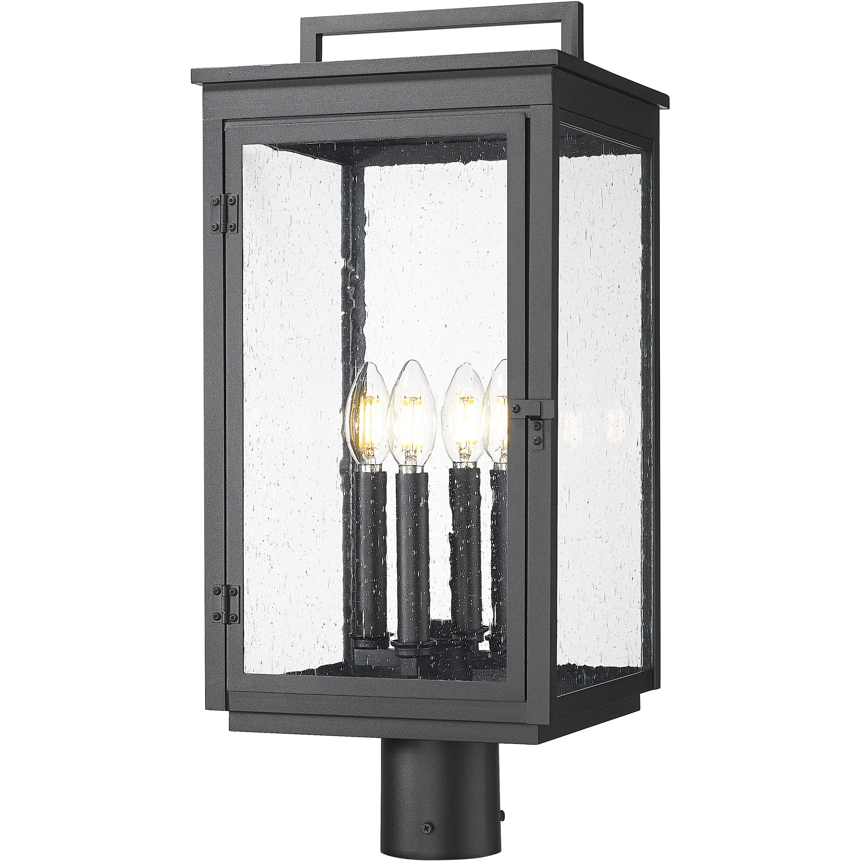 Hartwell 4 Light 22.75 inch Sand Black Outdoor Post Mount Fixture