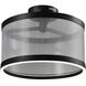 Cora LED 14.96 inch Black and Black Semi Flush Mount Ceiling Light