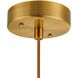 Kate 1 Light 9.8 inch Brushed Brass Pendant Ceiling Light