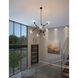 Organic LED 40 inch Black Chandelier Ceiling Light