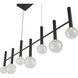 Terra LED 38.5 inch Black Linear Island Pendant Ceiling Light