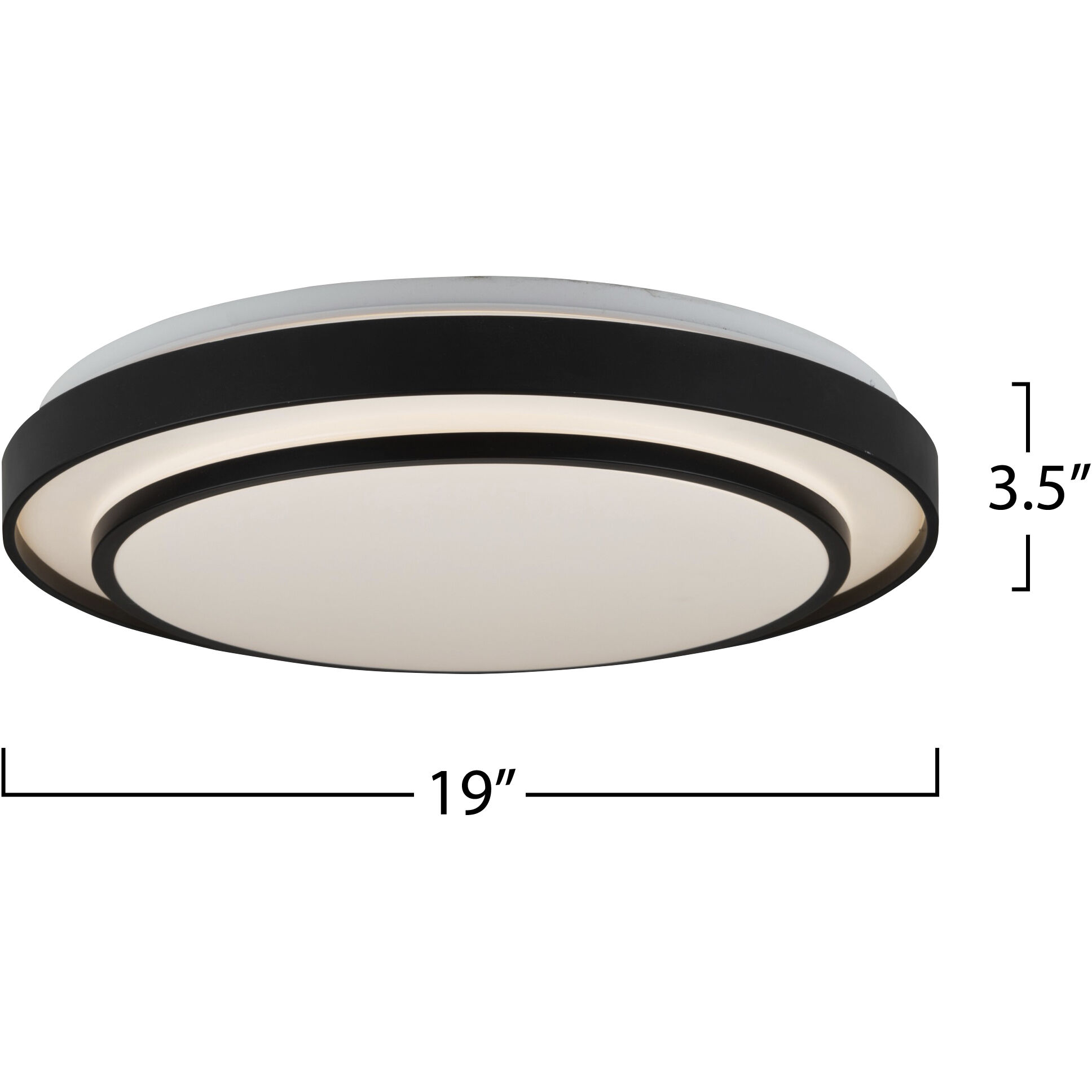 Aziza LED 19 inch Black Flush Mount Ceiling Light