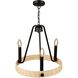 Perris 3 Light 1 inch Black Candle Chandelier Ceiling Light
