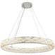 Elegance LED 39.37 inch Polished Nickel Chandelier Ceiling Light