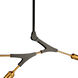 Filiali LED 24.5 inch Black and Harvest Brass Chandelier Ceiling Light
