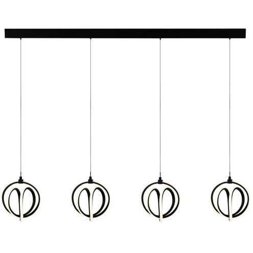 Rose Collection 6 inch Black Chandelier Ceiling Light