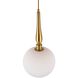 Kate 1 Light 13.8 inch Brushed Brass Pendant Ceiling Light