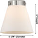 Nouveau 2 Small Cone LED 24.25 inch Brushed Brass Bath Vanity Light Wall Light in Seedy Glass