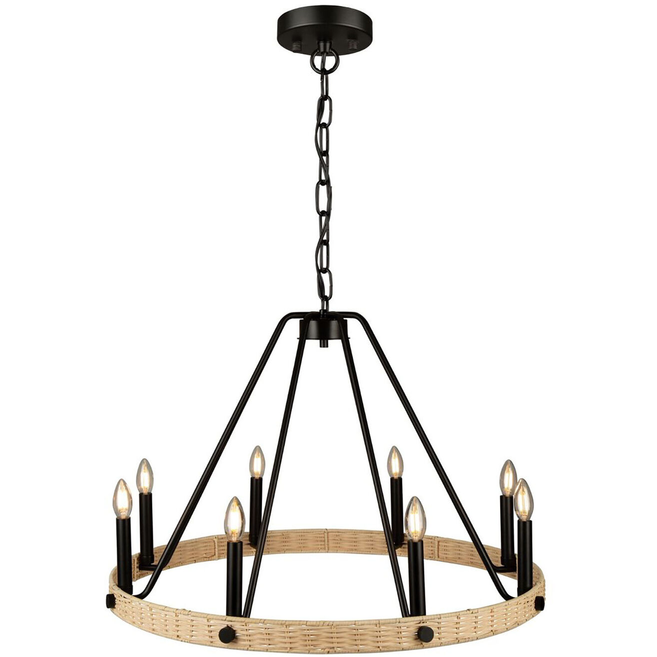 Perris LED 32 inch Black Chandelier Ceiling Light