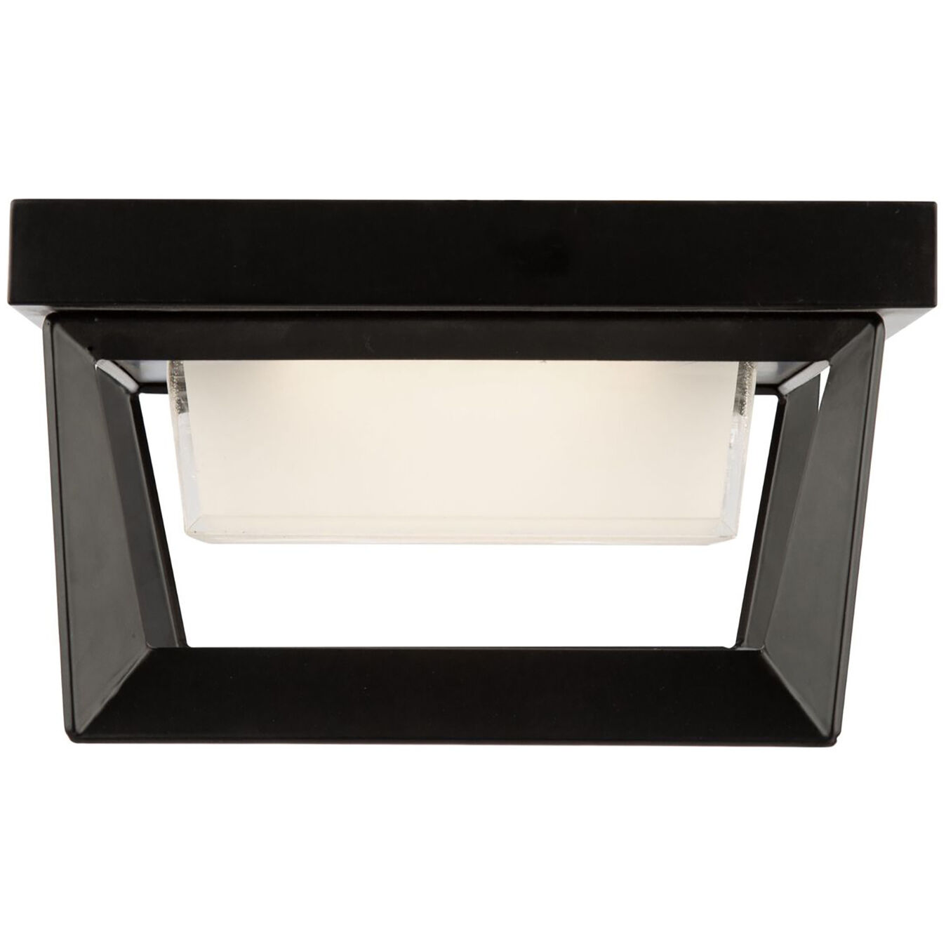 Waterbury LED 9.1 inch Black Outdoor Flush Mount, Coach Light