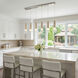 Zara LED 40.16 inch Brushed Nickel Linear Island Pendant Ceiling Light