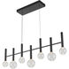 Terra LED 38.5 inch Black Linear Island Pendant Ceiling Light