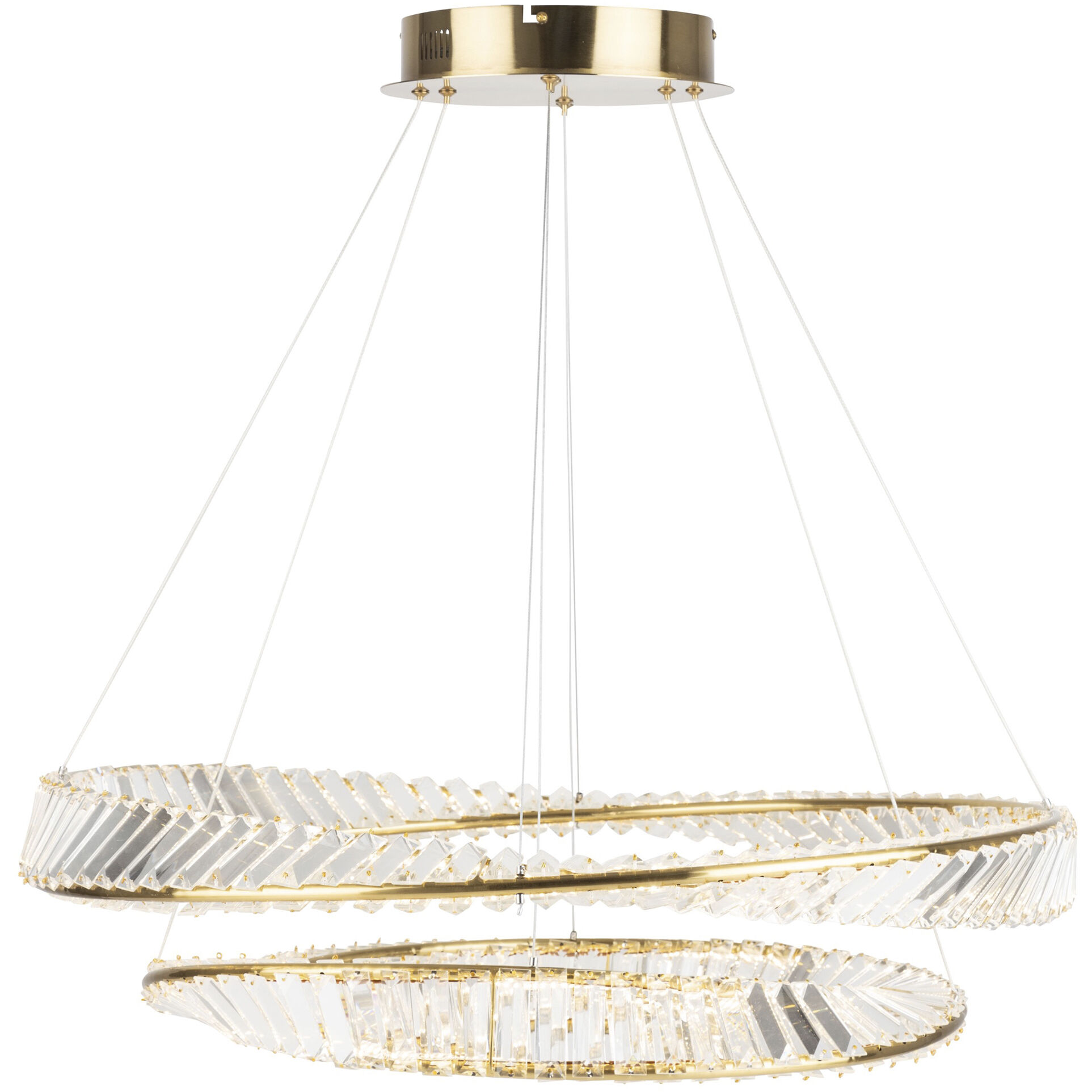 Stella 31.5 inch Brushed Brass Down Chandelier Ceiling Light