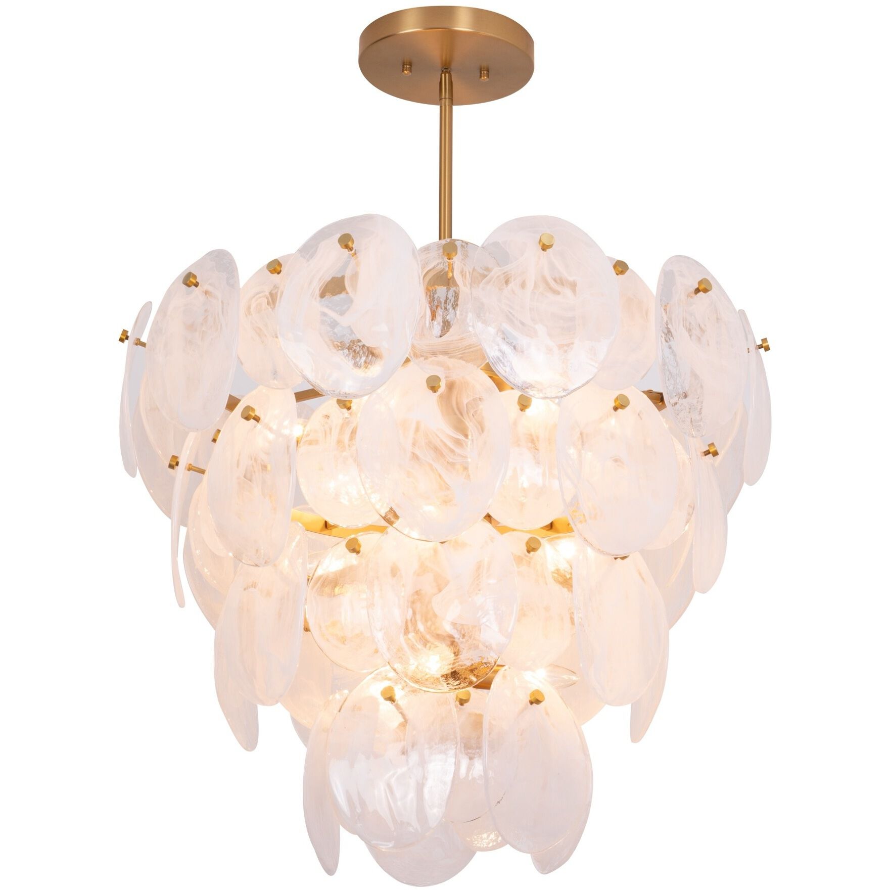 Lily 13 Light 28.03 inch Brushed Brass Chandelier Ceiling Light