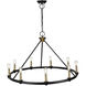 Notting Hill LED 36 inch Black and Brushed Brass Chandelier Ceiling Light