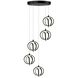 Rose LED 20.28 inch Black Pendant Ceiling Light