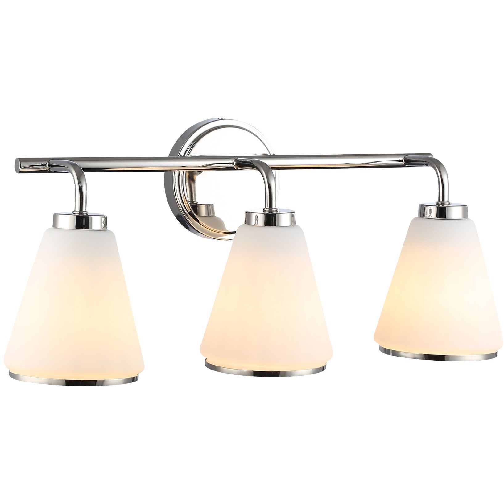 Zoey 3 Light 22 inch Polished Nickel Bathroom Vanity Wall Light