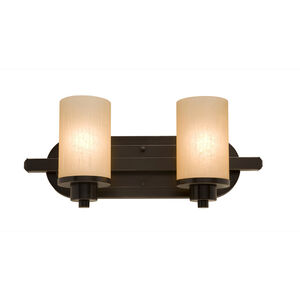 Parkdale 2 Light 12 inch Oil Rubbed Bronze Vanity Light Wall Light in White