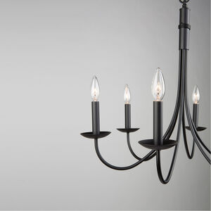 Wrought Iron 6 Light 25.00 inch Chandelier