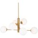 Aurelia LED 23 inch Brass Down Chandeliers Ceiling Light