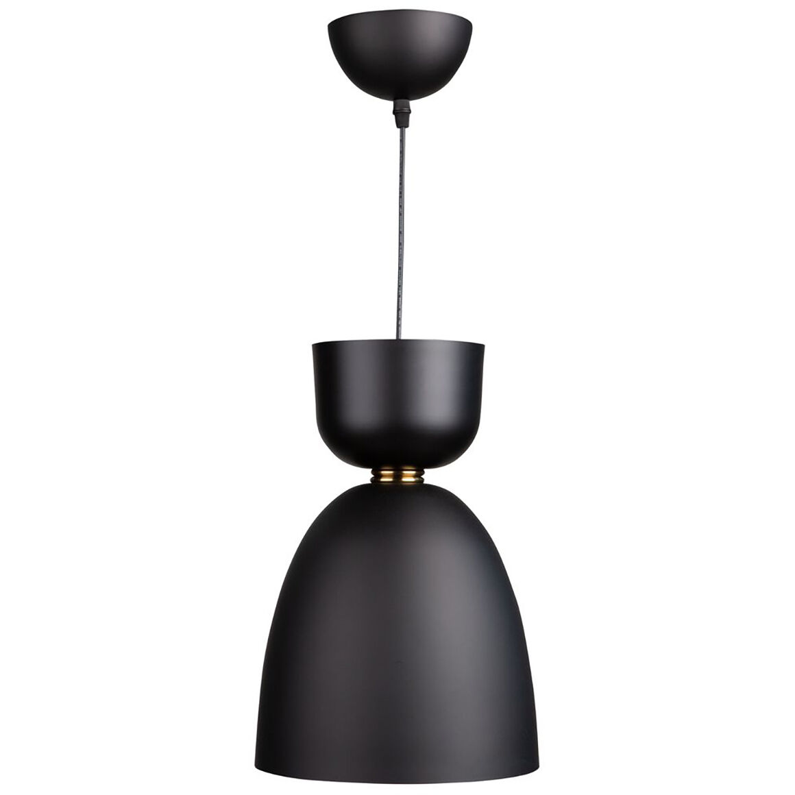 Tempo LED 9 inch Matte Black and Brass Pendant Ceiling Light