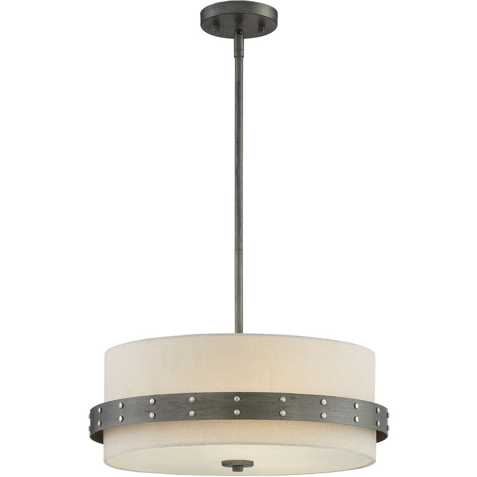 Garrett 3 Light 18.25 inch Weathered Iron Pendant Ceiling Light