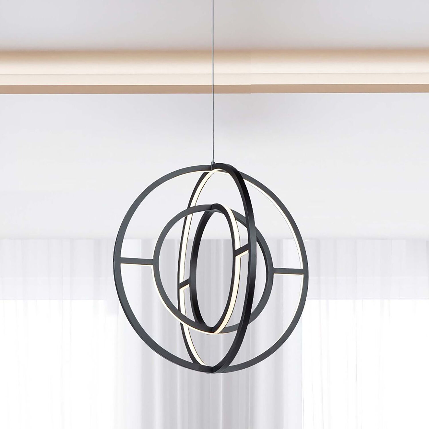 Celestial 4 Light 16 inch Matte Black Chandelier Ceiling Light