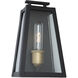 Charleston LED 10.25 inch Black and Vintage Gold Outdoor Wall Light