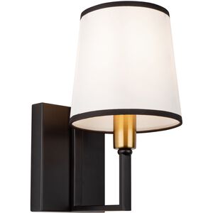 Coco 1 Light 6 inch Gold and Black Shaded Wall Sconce Wall Light