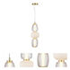 Cyra LED 6.5 inch Brass Down Pendant Ceiling Light