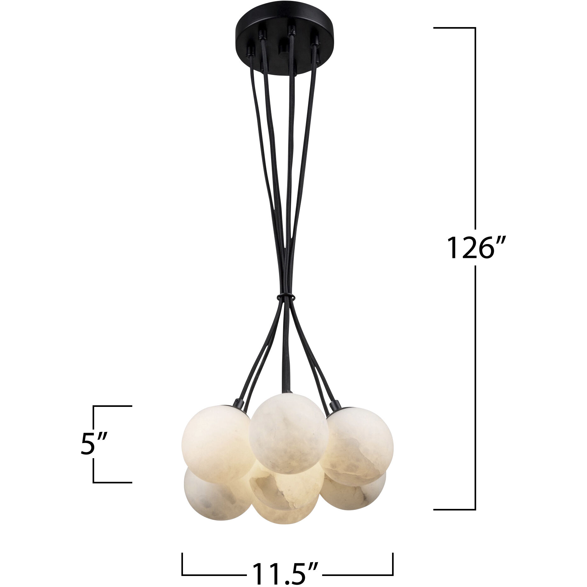 Camila LED 11.5 inch Black Down Pendant Ceiling Light