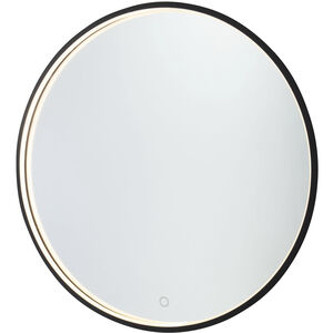 Reflections 24 X 24 inch Matte Black Wall Mirror