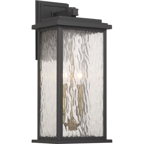 Estate 2 Light 19 inch Black and Brass Outdoor Wall Sconce
