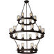 Menlo Park 24 Light 41.5 inch Oil Rubbed Bronze Up Chandelier Ceiling Light