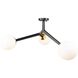 Ravello LED 38 inch Black and Harvest Brass Semi-Flush Mount Ceiling Light