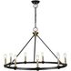 Notting Hill 9 Light 36 inch Black and Brushed Brass Down Chandelier Ceiling Light