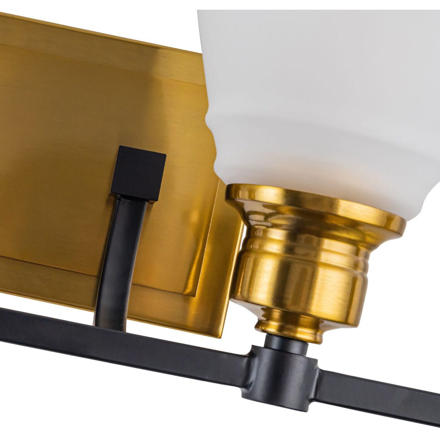 Nelson LED 31.02 inch Black and Brass Bathroom Vanity Wall Light