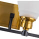 Nelson LED 31.02 inch Black and Brass Bathroom Vanity Wall Light